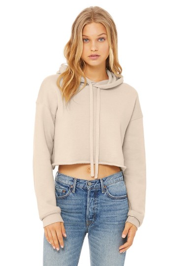 7503 B+C Bella Cropped Hoodie dusty heather