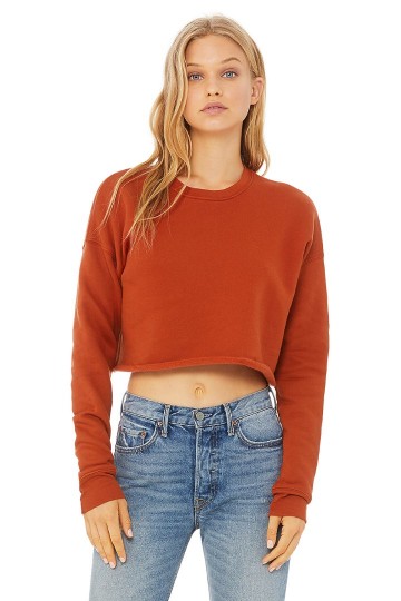 7503 B+C Bella Cropped Sweatshirt steenrood