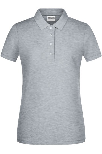 JN Ladies Basic Polo 8009 heathergrijs