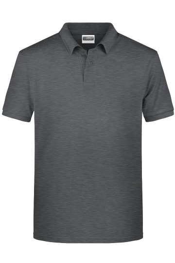 JN Men's Basic Polo 8010 heatherzwart