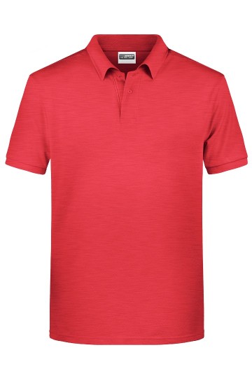 JN Men's Basic Polo 8010 karmijnroodmelange