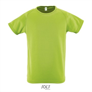 801166 280 Sol's Sporty Kids kinder sportshirt appelgroen