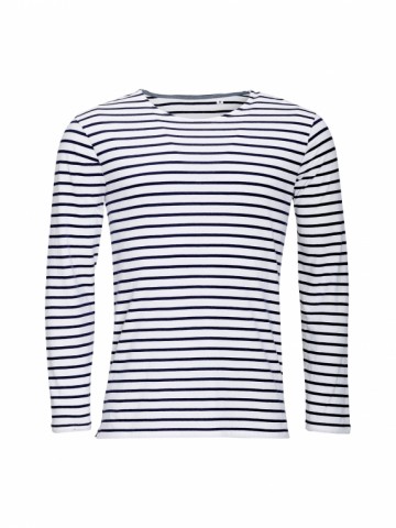01402 Sol's Marine gestreept heren T-shirt met L