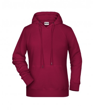 JN Ladies Hoody 8023 wijnrood