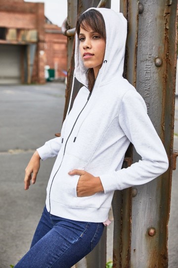 JN Ladies Zip Hoody 8025 dames en heren model