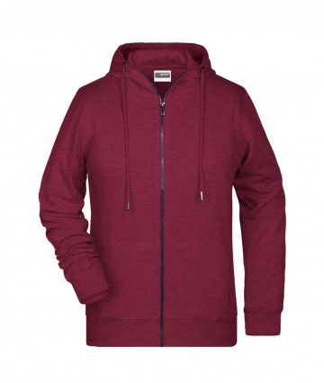 JN Ladies Zip Hoody 8025 bourgognerood