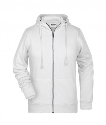 JN Ladies Zip Hoody 8025 wit