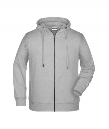 JN Men's Zip Hoody 8026 heathergrijs