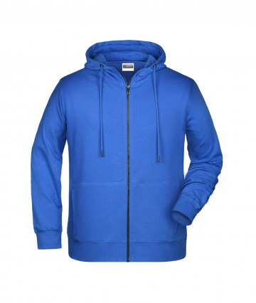 JN Men's Zip Hoody 8026 kobaltblauw