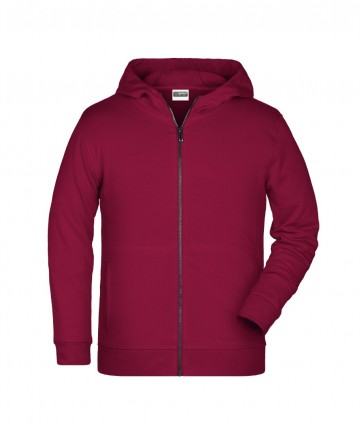 JN Kids Zip Hoody 8026k wijnrood