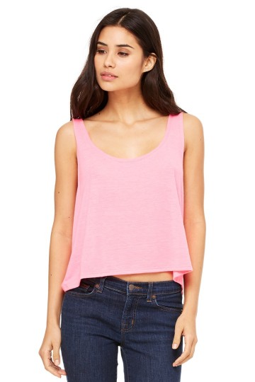8880 B+C Flowy Boxy Tanktop neon rose