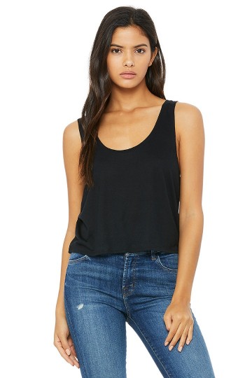8880 B+C Flowy Boxy Tanktop zwart