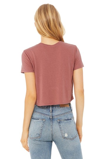 8882 B+C Bella Flowy Cropped T-shirt mauve achter