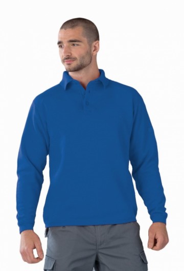Russell Heavy Duty sweatshirt met polokraag