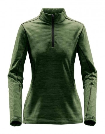 904.18 Stormtech dames Base Thermal 1/4 rits 506 aardegroen