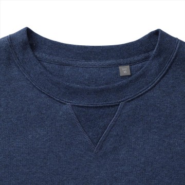 Russell Authentieke melange sweater 260M oceaanblauw melange