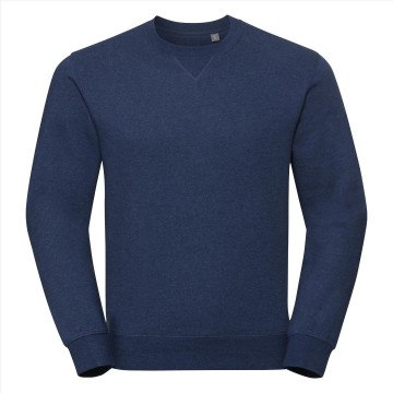 Russell Authentieke melange sweater 260M oceaanblauw melange