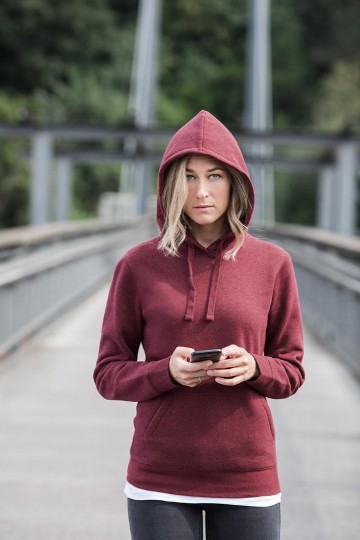 Russell Authentic Melange sweater met kap 261F