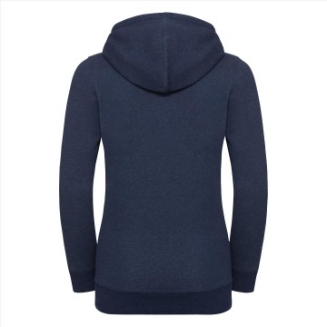 Russell Authentic Melange sweater met kap 261F 1 indigo melange