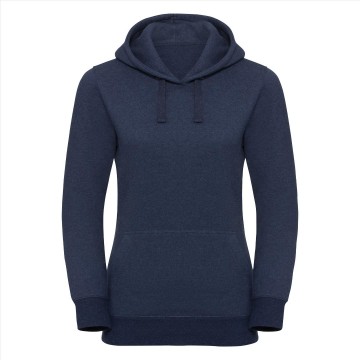 Russell Authentic Melange sweater met kap 261F indigo melange