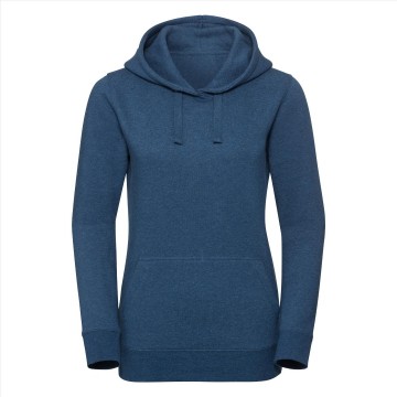 Russell Authentic Melange sweater met kap 261F ocean melange