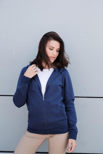 Russell Authentic sweater met kap en rits 263F