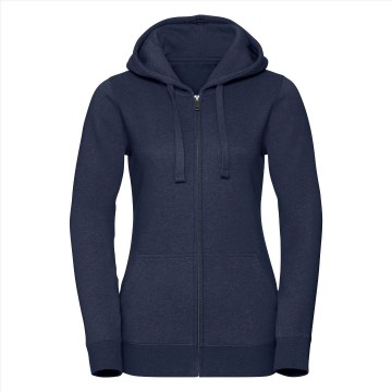 Russell Authentic sweater met kap en rits 263F indigo melange