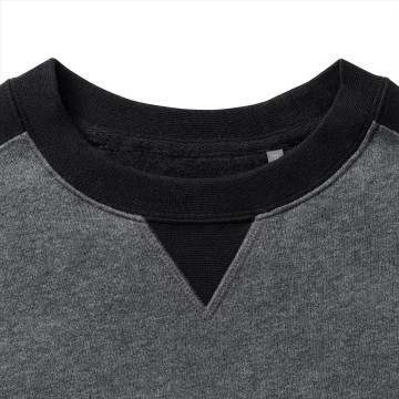 Russell authentieke basebal sweater 264M carbon melange / zwart