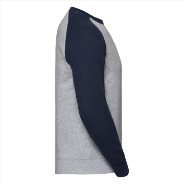 Russell authentieke basebal sweater 264M licht oxford grijs / indigo melange