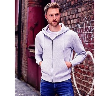 Russell Authentieke sweater met kap en rits