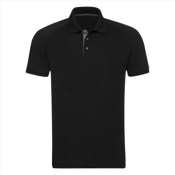 Russell HD Raglan Polo 565M zwart