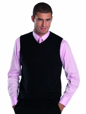 Russell gebreide mouwloze pullover met V-hals