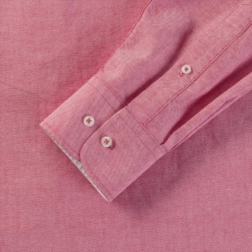 Russell Tailored Washed Oxford shirt 920M oxford red cream