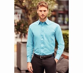 Russell Poplin Shirt Easy Care met LM