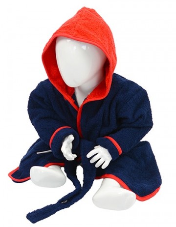 ARTG Babiezz® badjas met kap AR022 frans marineblauw en vuurrood