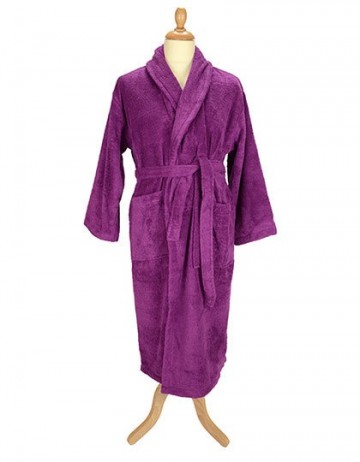 ARTG badjas met sjaalkraag AR025 aubergine