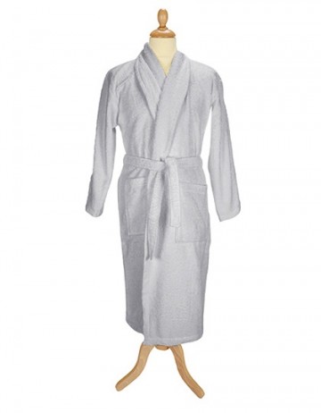 ARTG badjas met sjaalkraag AR025 licht grijs