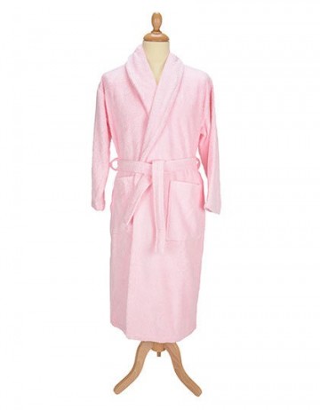 ARTG badjas met sjaalkraag AR025 licht rose