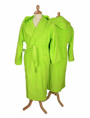 ARTG badjas met kap AR026 limoen groen