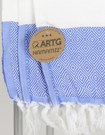 ARTG Hamamzz® Mamaris de Luxe AR056 lichtblauw wit