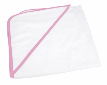 ARTG Babiezz® All-Over Sublimatie handdoek met kap 2 kleurig AR892 wit en licht rose