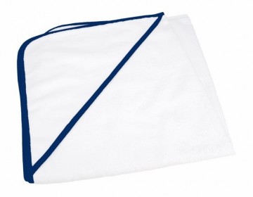 ARTG Babiezz® All-Over Sublimatie handdoek met kap 2 kleurig AR892 wit en marineblauw
