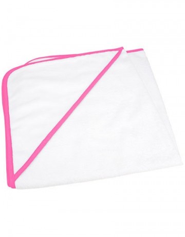 ARTG Babiezz® All-Over Sublimatie handdoek met kap 2 kleurig AR892 wit en rose