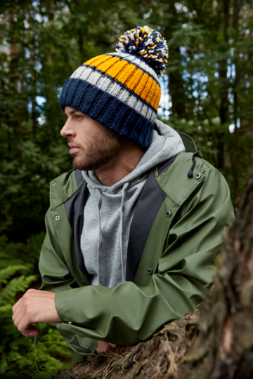 B392 Beechfield Hygge Stripped Beanie