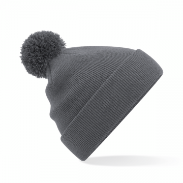 B426B Beechfield Junior Originele Pom Pom Beanie grafiet grijs