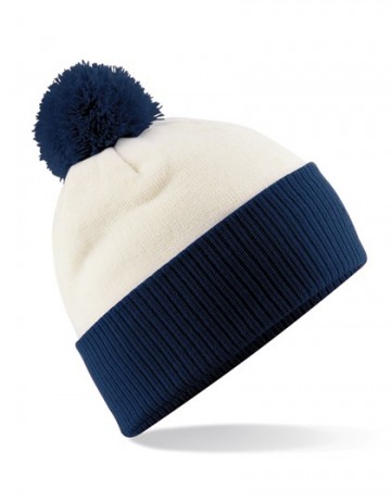B451 Beechfield Snowstar® Two-Tone Beanie off whitefrench navy