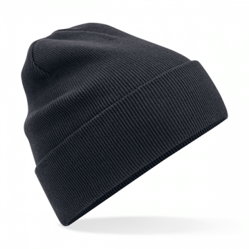 B45N Beechfield Organic Cotton Original Cuffed Beanie grafietgrijs