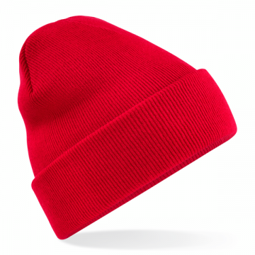 B45R Beechfield Recycled Original Cuffed Beanie klassiek rood