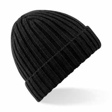 B465 Beechfiel Chunky Ribbed Beanie zwart