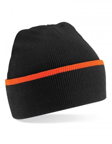 B471 Beechfield Teamwear Beanie blackorange